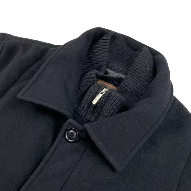 Cole Haan Men’s Wool/Cashmere Blend Lined Over Coat Black • 2XL