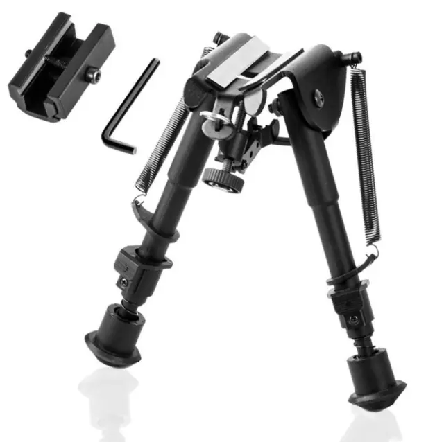 6-9Inch Tactical Spring Return Hunting Rifle Bipod Sling Mount+Swivel Adapter