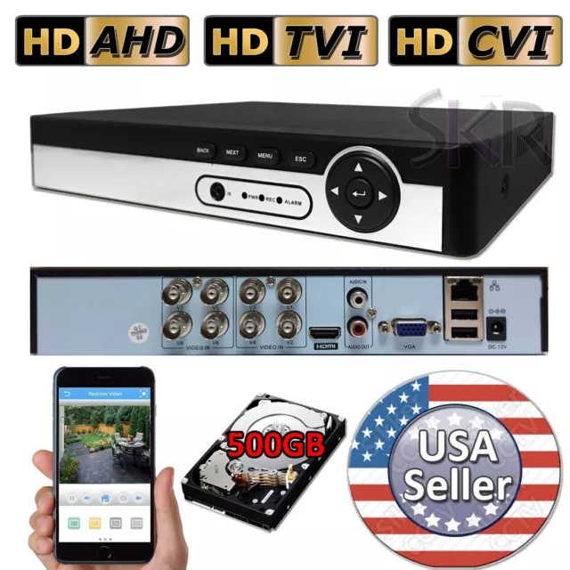 Sikker 8 CHANNEL 960H 720P 1080P CCTV DVR Security Camera System with hard drive