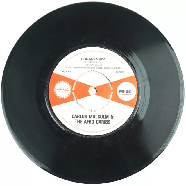 Carlos Malcolm - Bonanza Ska (Island Records) Vinyl 7" Single