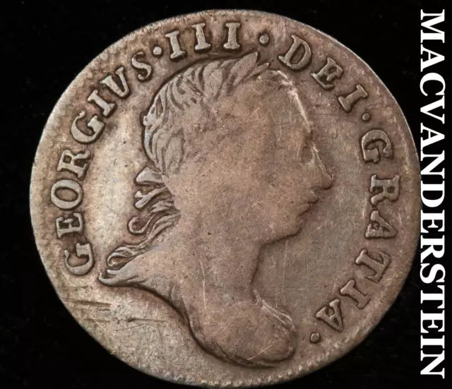 Great Britain: 1762 George III Three Pence - Scarce  Semi-key  #V954