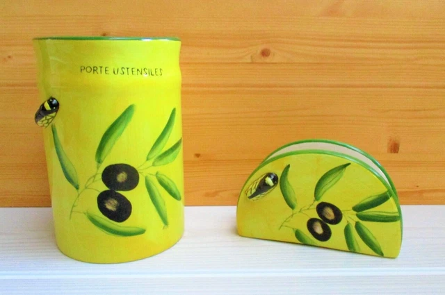 Porte-savon Céramique Cigale – Décor Provençal, Fabrication Française, Vintage