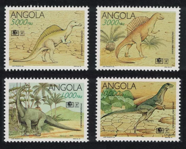 Angola Dinosauri 4v 1994 nuovo di zecca sg#1061-1064 mi#964-967 cv£8.-