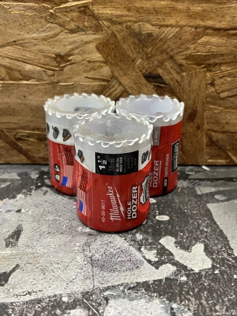 3 PACK Milwaukee Hole Dozer, Bi-Metal, 1-1/2" Hole Saw 49-56-9617    NEW