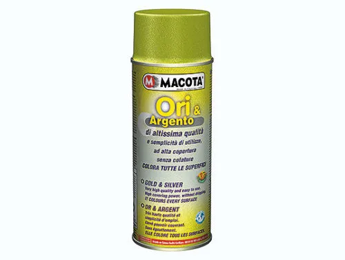 Macota Vernice bomboletta Spray 400ml Effetto Argento Smalto Acrilico Non Cola