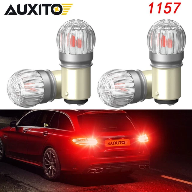 4pcs AUXITO LED Brake Stop Tail Light Bulbs 1157 7528 2057 Red Super Bright New