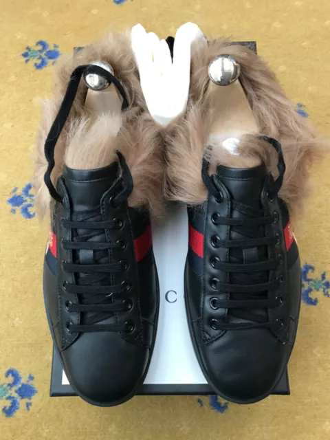 Gucci fur trainers on sale