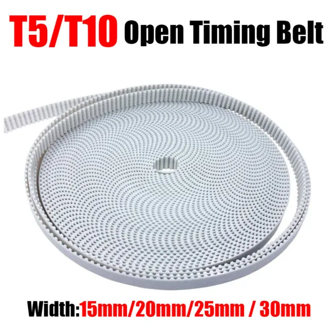 T5 / T10 Open Timing Belt Width 15/20/25/30mm Pitch 5/10mm, For Pulley, CNC 3D