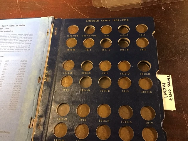 1909-1940 Lincoln Head Penny Set a Collection of 77 Wheat Cents