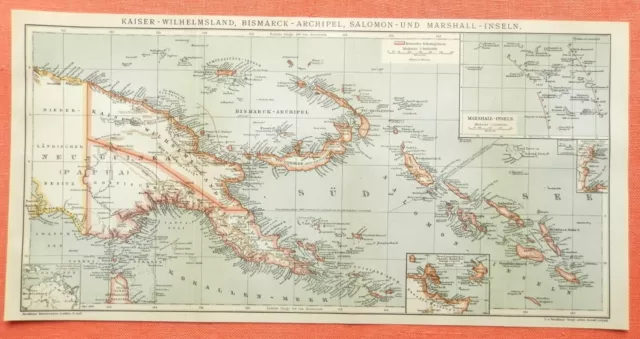 Deutsche Kolonien Bismarck-Archipel Papua Neu Guinea historische Landkarte 1904