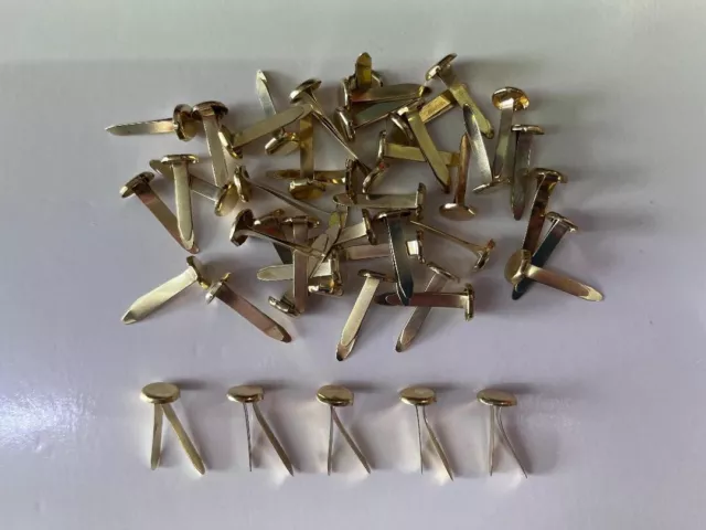 Paper Fasteners Brass Silver Plated Split Butterfly Pins in 7 Size