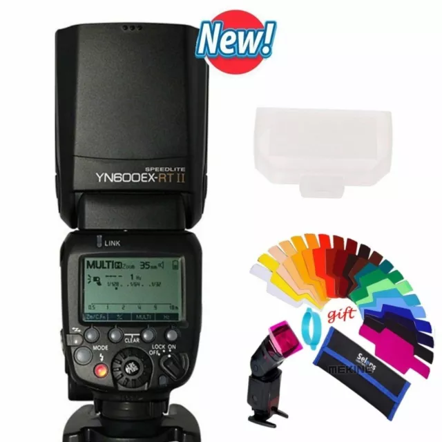 Yongnuo YN600EX-RT II TTL Wireless Flash Speedlight & Filter for Canon Cammera