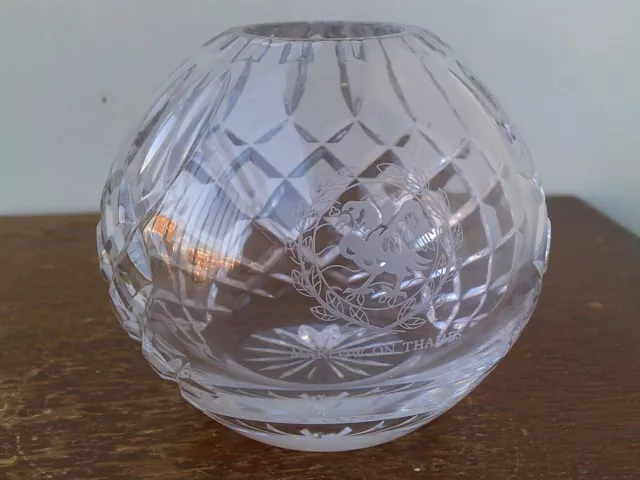 Vintage Bohemian Hand Cut 24% Lead Crystal Small Vase.