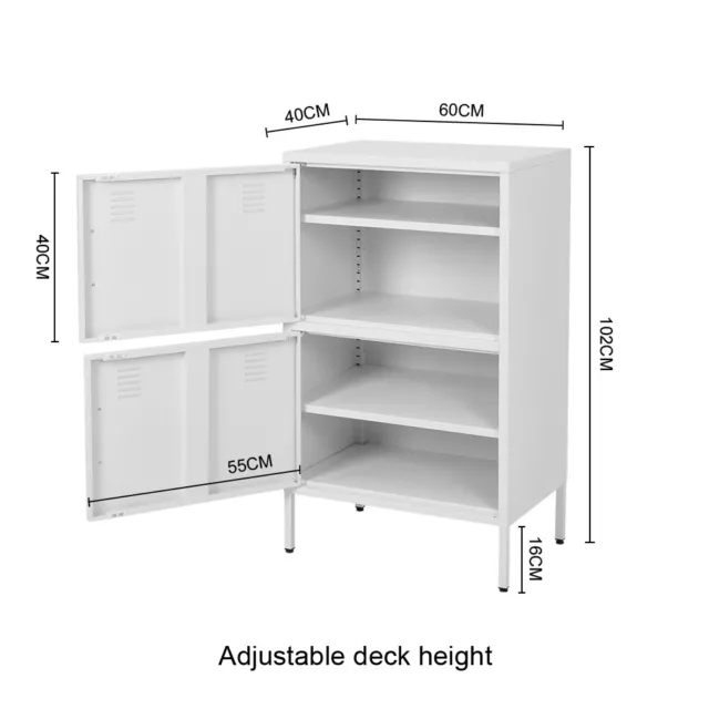 Home Office Filling Storage Cupboard Doors Lockable Bookcase Filing Cabinet