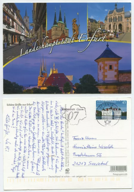 58355 - state capital Erfurt - postcard, run