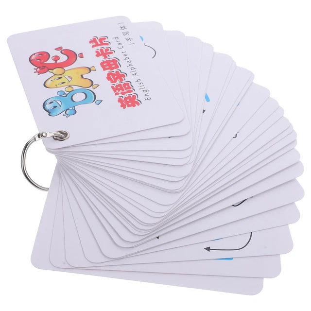 English Study Card STUDY CARDS ENGLISH Letter Paper Learning Flashcards for Kids ...