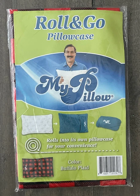 My Pillow Roll & Go Pillowcase Buffalo Plaid - Fits 12” x 18" GoAnywhere MyPillo 2