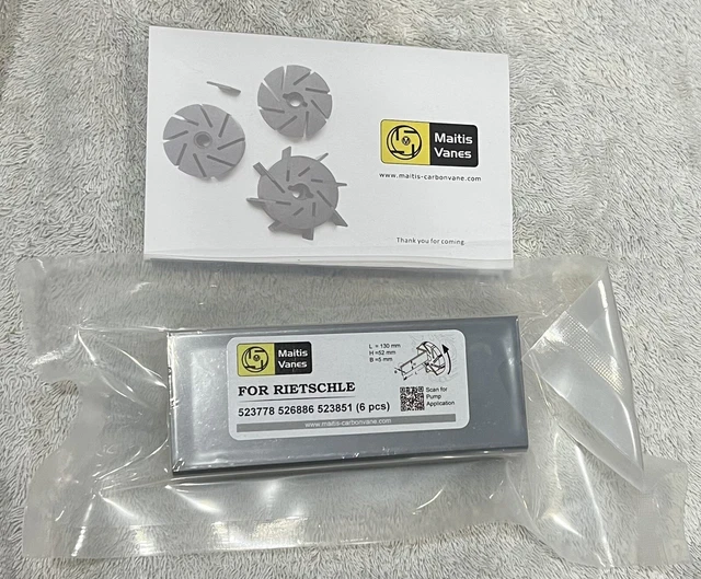 Maitis Vanes Carbon Vane 523778 526886 523851 for Rietschle DTA80 KTA80 6 pcs