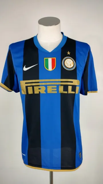 Nike Inter 17° Scudetto Maillot Football Taille M Soccer 08/09 Jersey Vintage