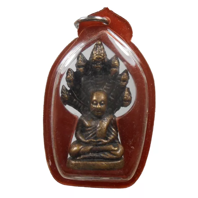 Perfect Lp Ngern Old Thai Buddha Amulet Pendant Very Rare !!!