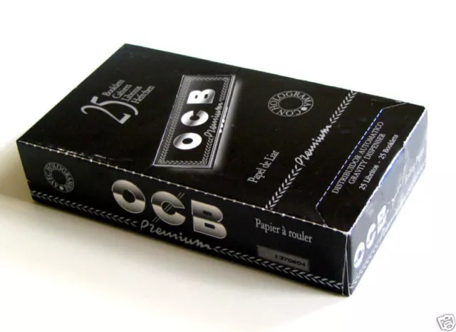 25 x  rolling paper OCB Premium Black Slim 1 1/4 - 78mm