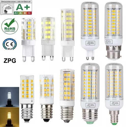 led g9 g4 ampoule E14 capsule lumière blanche chaude SMD lampes COB dc 12v 220v