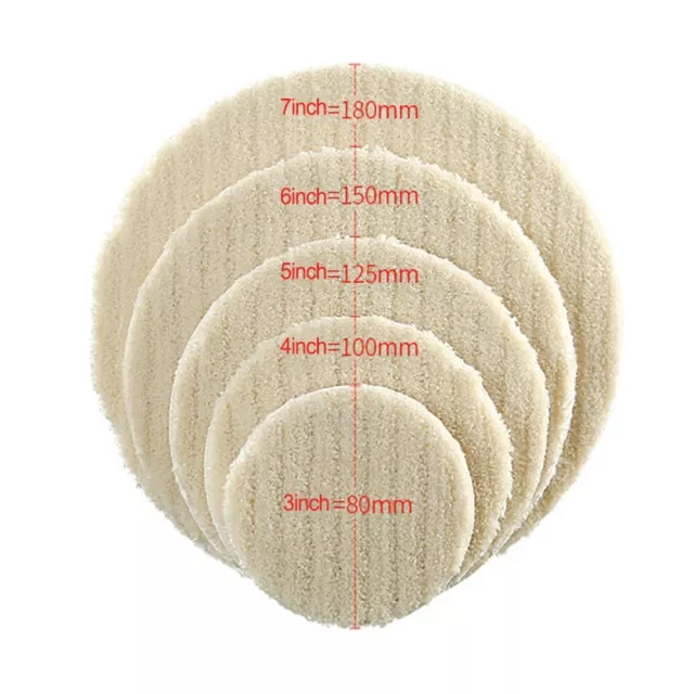 Roue feutre en laine douce et élastique pour réparer les rayures 75 180 mm