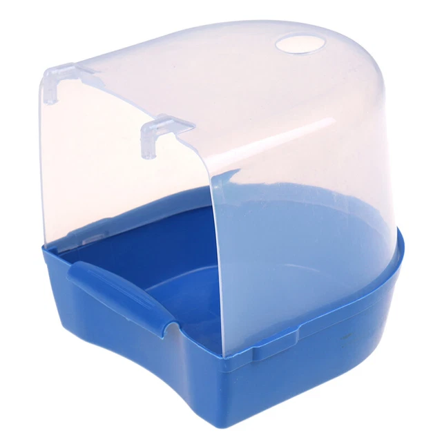Caja de plástico para pájaros baño de agua loro bañera para periquito colgante-tg