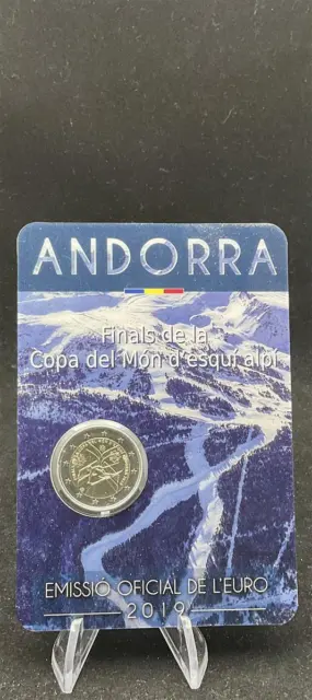 Andorra Gedenkmünze 2 Euro 2019 Alpin Ski Weltcup Finale, Coincard stgl., bfr.