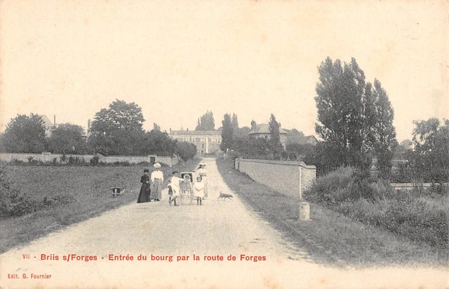Cpa 91 Briis Sous Forges Entree Du Bourg Par La Route De Forges