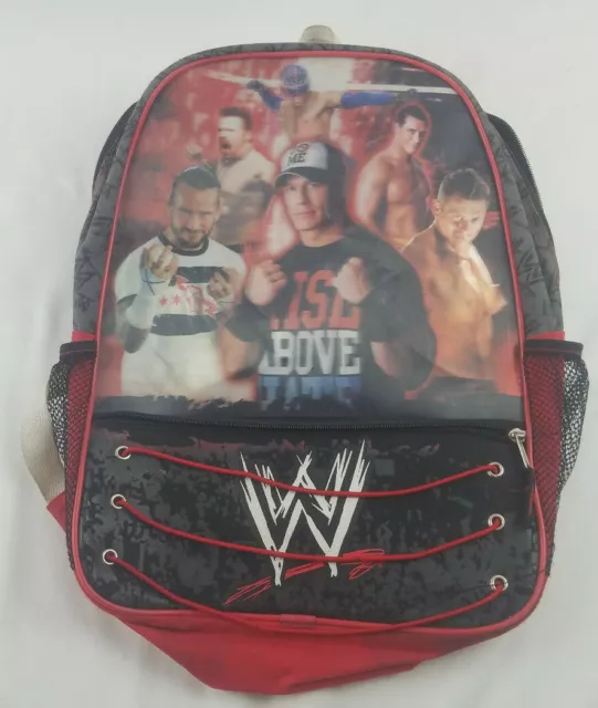 WWE JOHN CENA School Backpack Book Bag Boys Red World Wrestling $20.00 ...