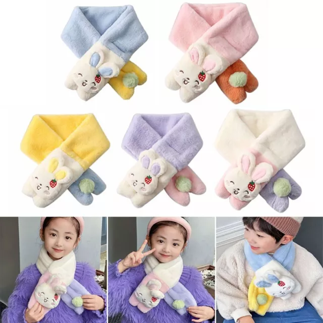 Inverno caldo peluche sciarpa vento denso bambini sciarpa alta qualità foulard ragazza