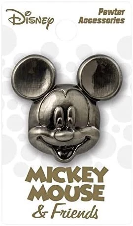*NEW* Disney: Mickey Head Deluxe Pewter Lapel Pin by Monogram