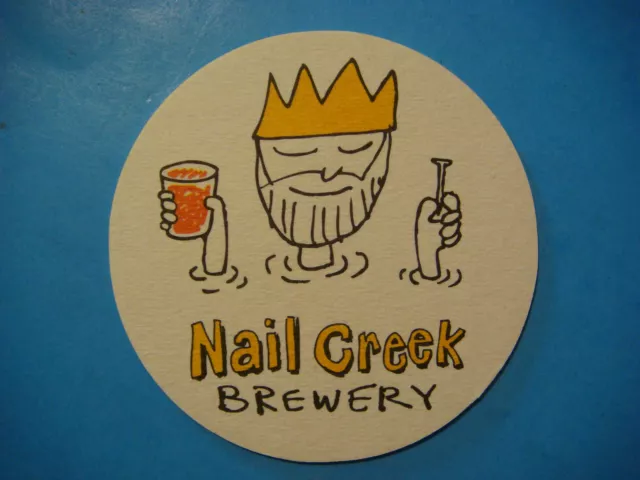 BEER Bar COASTER ~*~ NAIL CREEK Pub & Brewery ~*~ Utica, NEW YORK Craft Brewery