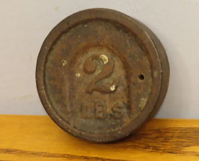 Antique 2 Pound Cast Iron Mercantile Scale Weight