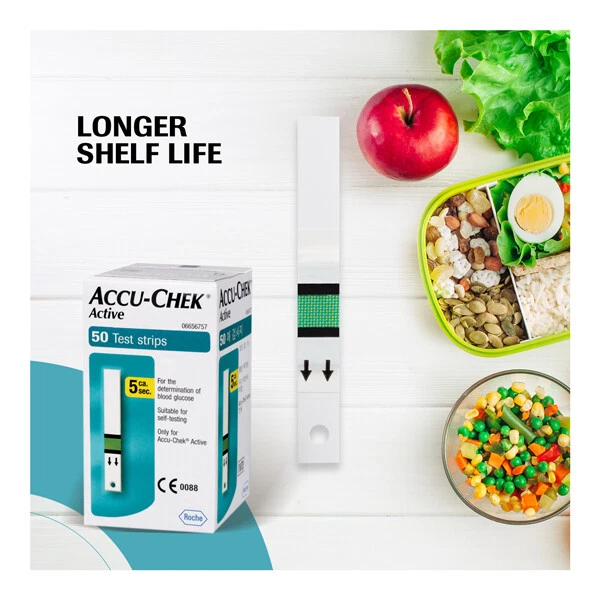 Accu-Chek Active Glucose Blood Test Strips - 50 Count