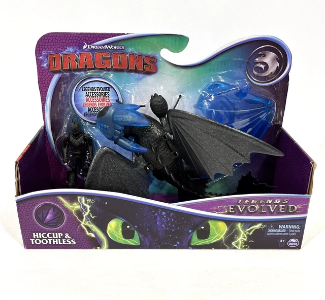 Set 6 Figurines Dreamworks Dragons - Toothless, Meatlug, Hookfang - Spin Master