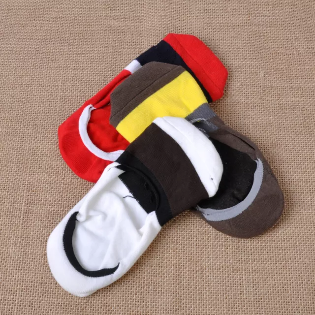 6 Pairs Men Loafer Boat Sock Nonslip Liner Low Cut Invisible Cotton Socks Lp 3