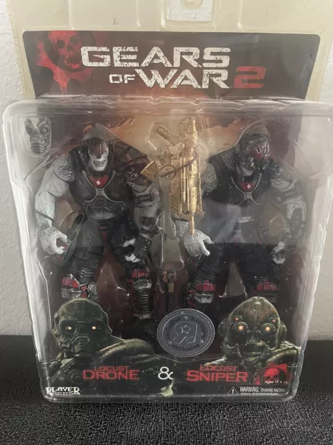 Gears of War 2 Locust Drone & Locust Sniper Figures NECA Toys R Us Exclusive NEW