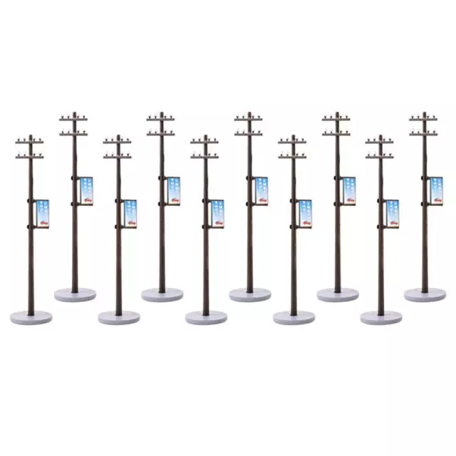 10 PZ 7.2 cm Linea Elettrica Pole Modello per Treno Parco PAESAGGIO 1:100 HO TT