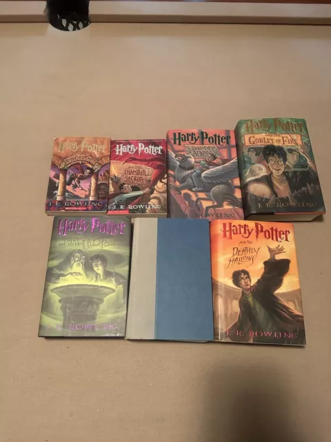 Harry Potter COMPLETE Series Set, Hardcover Lot #1-7 Scholastic - VGC