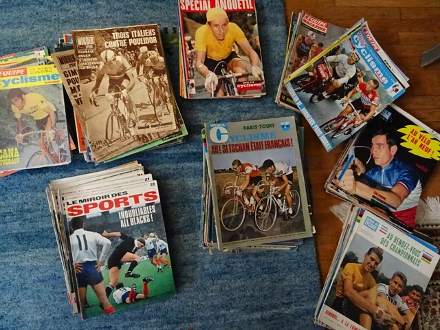 Lot De Plus De 200 Revues Cyclisme Annees 60-70-Miroir Sprint-Cyclisme-L'equipe
