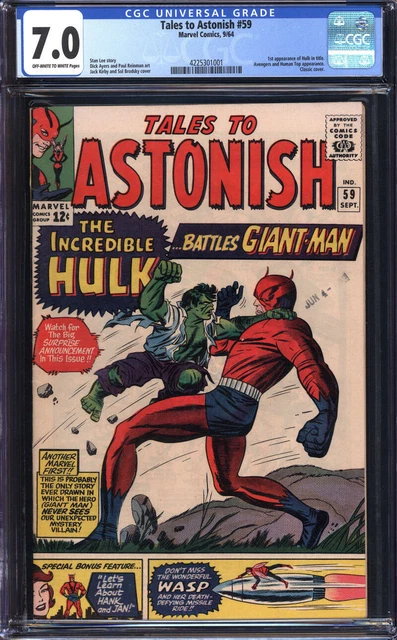 Tales To Astonish #59 Cgc 7.0 Ow/Wh Pages // Classic Cover Marvel Comics 1964
