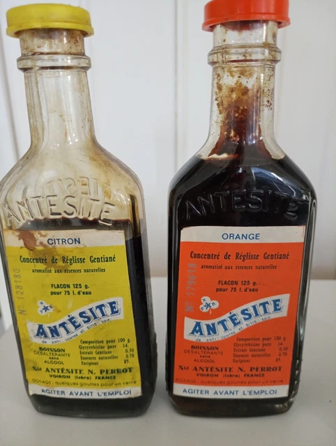 Ancien Flacon ANTESITE Citron N. Perrot - Verre - Voiron Isère - Occasion