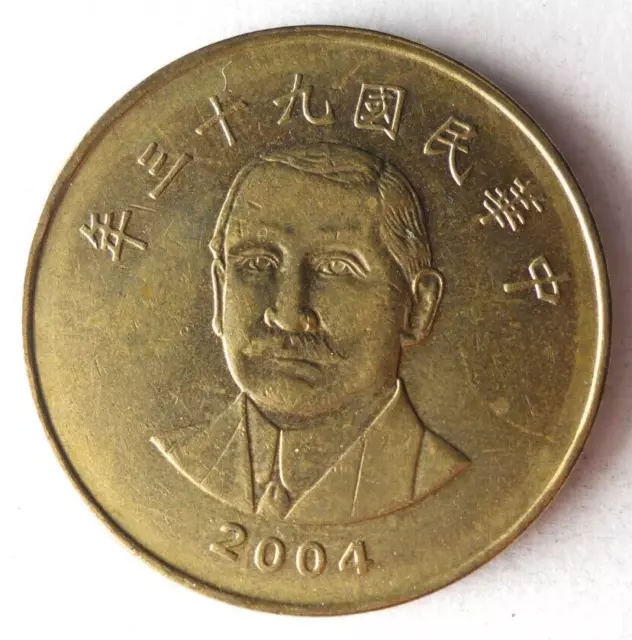 2004 TAIWAN 50 YUAN - Excellent Collectible Coin - FREE SHIP - Bin #86