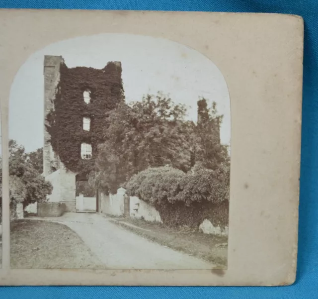 Drimnagh Castle Co Dublin Ireland Antique Photo Stereoview c1858