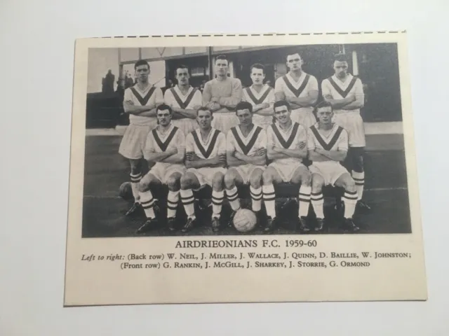 1959 Fleetway Publikationen / Löwe - Fußballmannschaften - Airdrieonians FC 1959/60