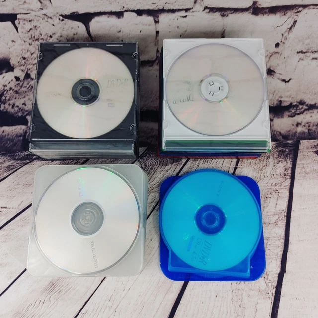 Mixed Lot of 32 Sony and Memorex Blank DVD+R and Jewel Cases