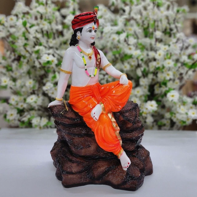 LORD KRISHNA STATUE Resin Krishna Idol Hindu God Statue Antique Krishna
