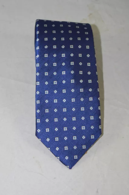 David Donahue Men's Blue Blue Geometric Silk Tie NWT $135